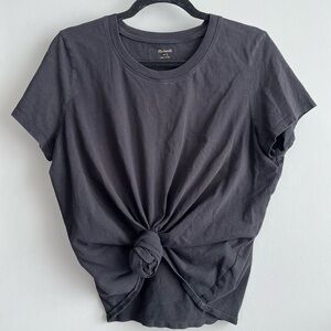 Madewell 100% Cotton Tie Front Tee Shirt